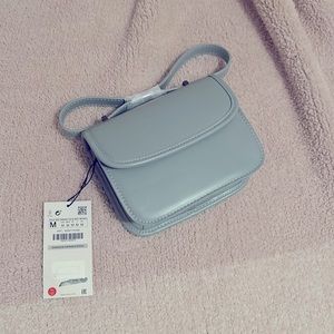Grey cross body Zara bag